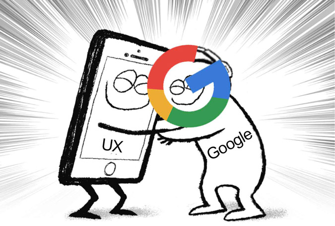 تصویری از گوگل و رابطه کاربری در آغوش هم