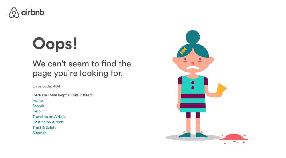 متال صفحه خطای 404 airbnb